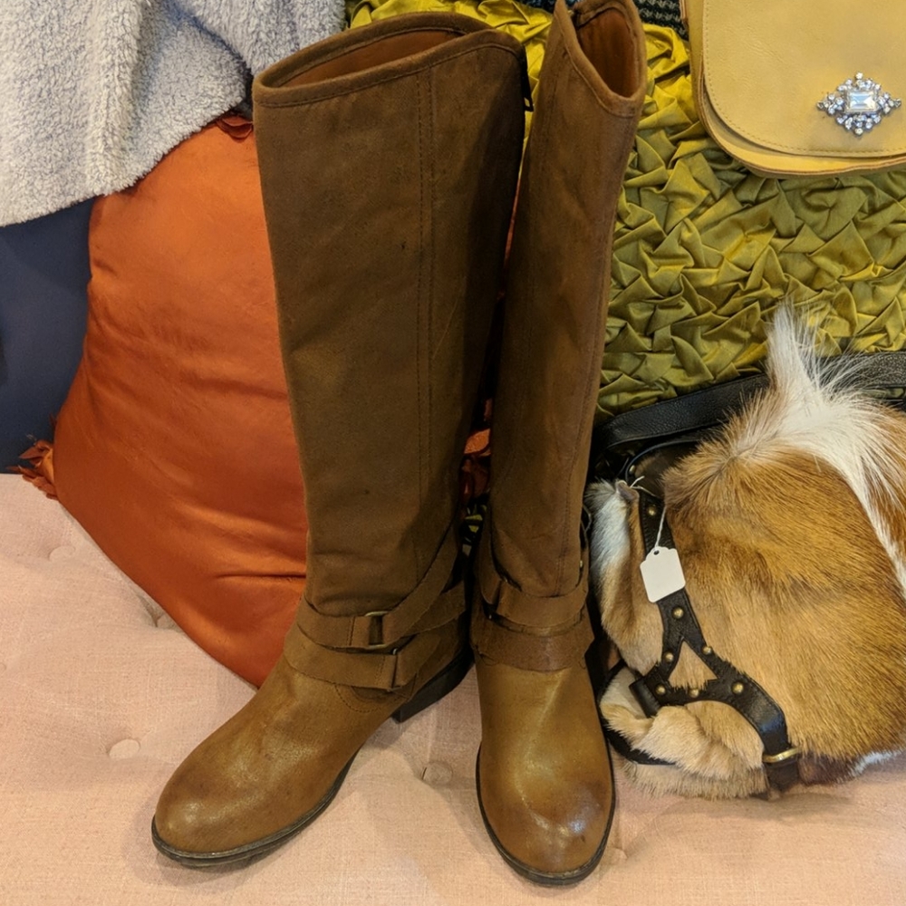 Madden Girl high brown Boots 10.5 nwot